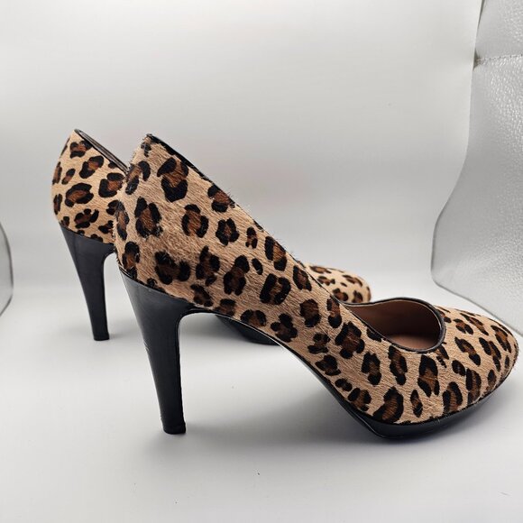 Franco Sarto Leopard Print Pointed-Toe Heels – Size 7.5 - Picture 6 of 8